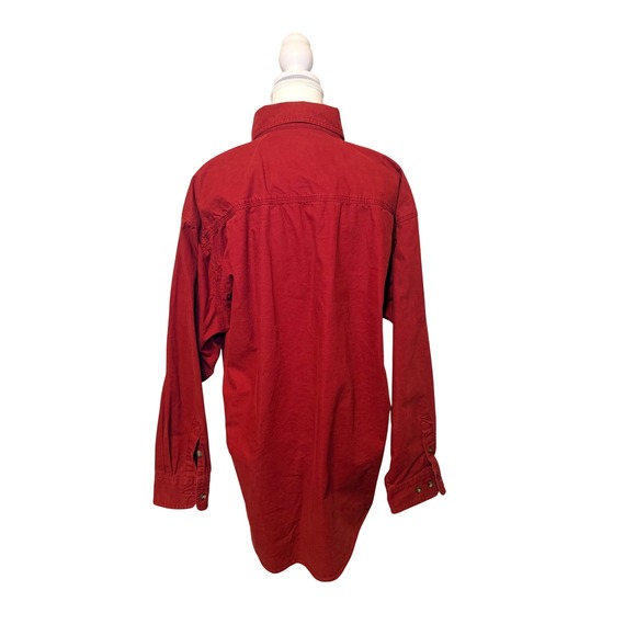 Key Lakin McKey Trading Co Red Work Shirt Button Up Cotton Large - Picture 3 of 5